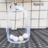 Jewelry Organizer Transparent Storage Box Pouch Mystery Box Plastic Box Cute Doll Bag Organization with Keychain Dustproof Case
