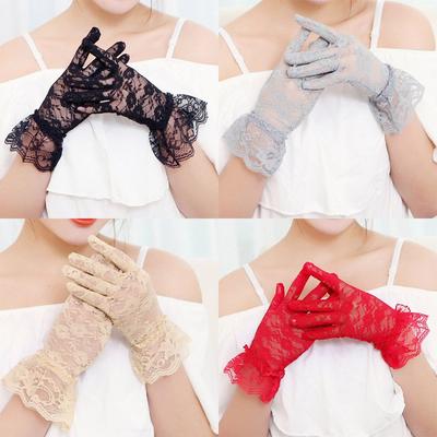 Gants de Fête de Mariage à Doigts Entiers Gants Habillés de Soirée Mitaines de Conduite Gants de Mariée Gants en Dentelle