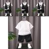 Cool Stylish Boys Summer Outfit Set 2024 Trendy Two Piece Cotton Clothing For Kids