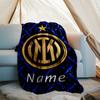 Personalized Custom Name Blanket - Inter Milan Print Design,Blanket for Sofa,Bed,Travel,Camping - Soft and Warm, Great Gift