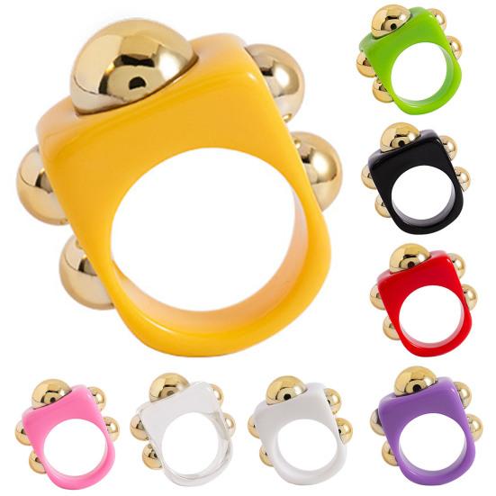 Fingerring, geometrisch, modisch, für Damen, Metall, Matchball-Ring für Party