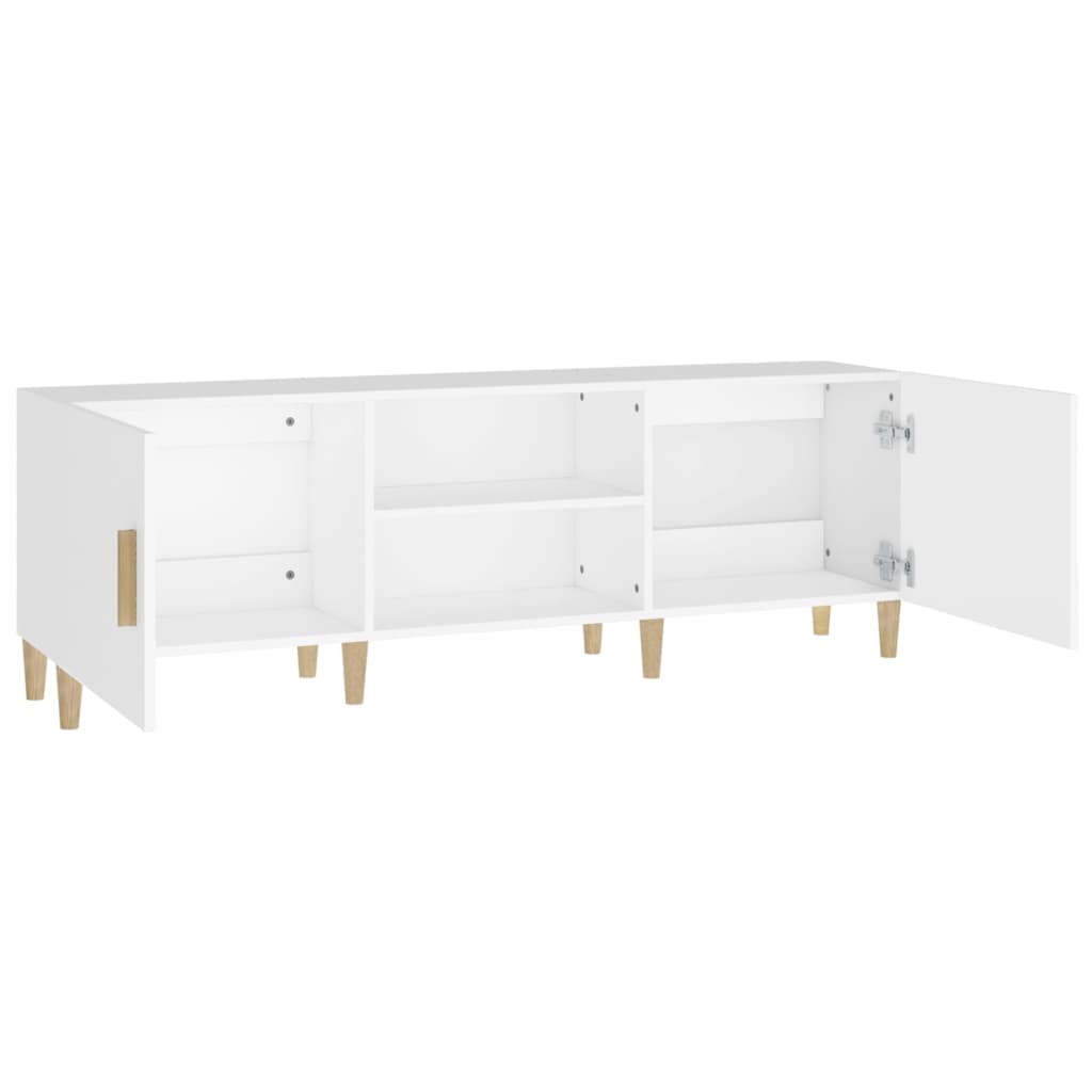 Vidaxl Szafka Pod Tv, Biała, 150X30X50 Cm, Materiał Drewnopochodny