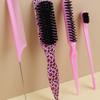 Brush Edge Control Brush Tearing Comb Plastic Hair Brush Nylon Teaser Hair Brush Three Row Salon Barber Household Backcombing Comb