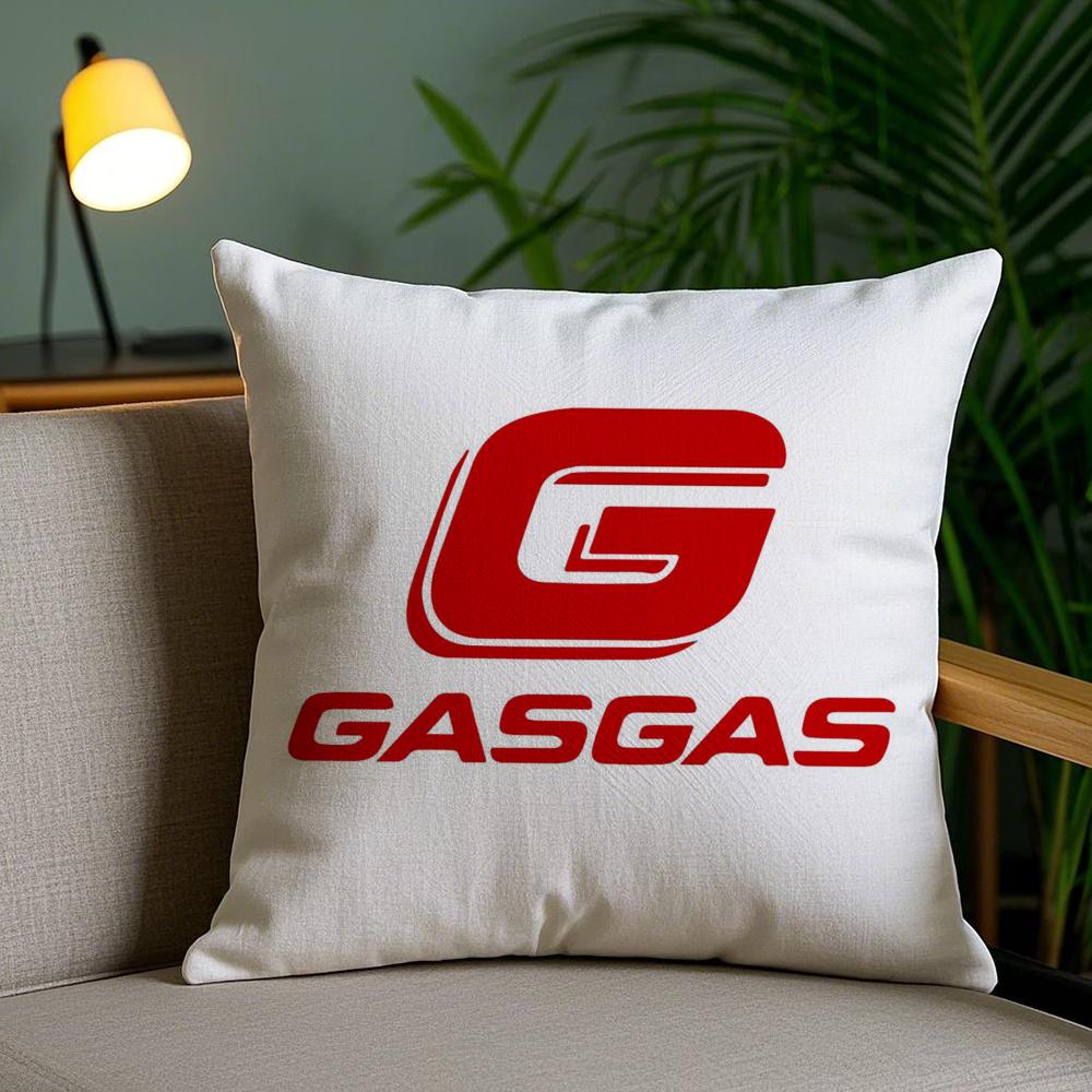 Motorcycle G-Gasgas Cushion Cover Plush Fabric Soft Double-Sided Printed Invisible Zipper Sofa Pillow Case Home Decor
