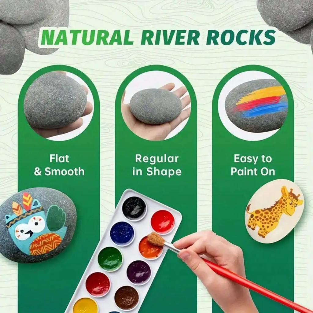 5/10 szt. Płaskie Kamienie do Malowania Materiały DIY Płaskie Kamienie do Malowania Rękodzieło Dekoracja Ogród Zewnętrzny Dom Wypełniacze do Wazonów