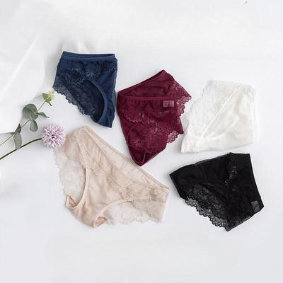 1 Adet Düşük Bel Seksi Dantel Üçgen Külot İpeksi Pürüzsüz ve Yüksek Elastikiyetli İpek Ev İç Çamaşırı Külot