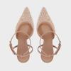 Shiny Mesh Slingback High Heels Women Party Wedding Shoes Sequins Pearl Pointed Toe Stiletto Elegant Female Dress Pumps