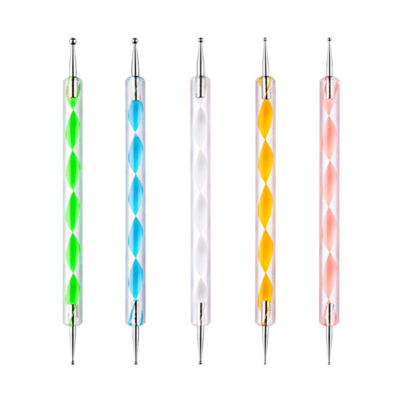 

5Pcs Double-ended Nail Art Dotting Pens Ball End Dots Painting Pen Tool 2 Way Nail Art Design Tools for Nail Decorations