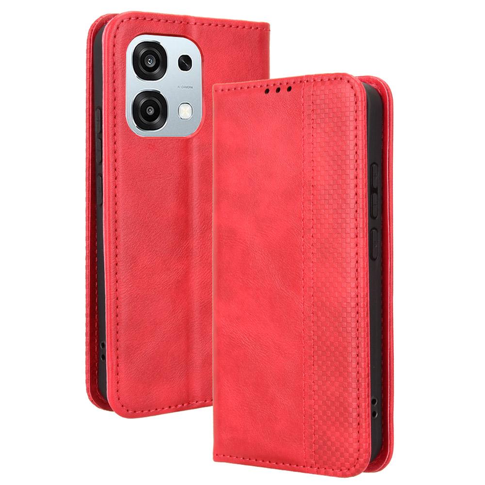 Leather Case for Oppo A6 Pro 4G/A6 Pro 5G/F31 5G Wallet Stand Retro Texture Phone Cover