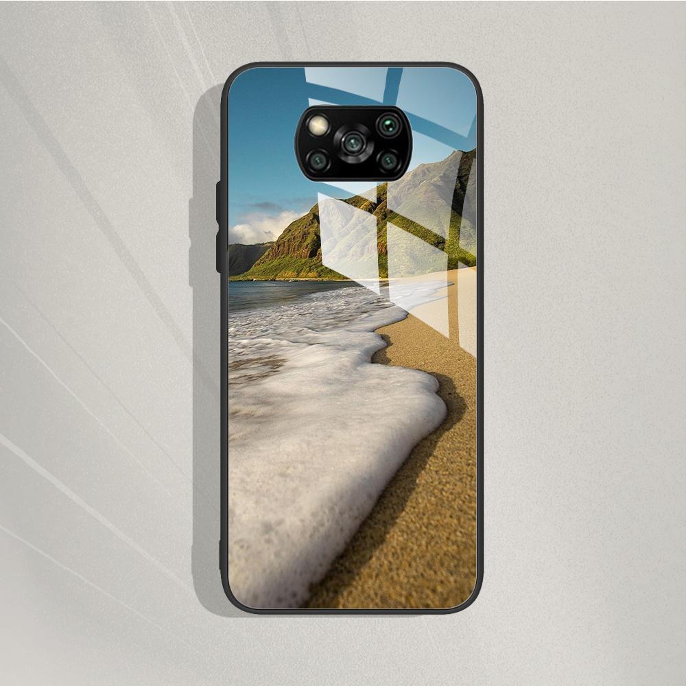 For Xiaomi Poco X3 X 3 Pro NFC X3Pro Pocox3 Pro Stylish Painted Cover Tempered Glass Phone Case For Poco X3 Pro Back Cover Coque