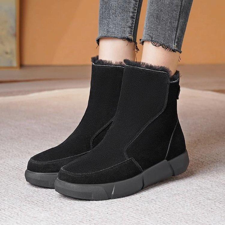 Snow boots thickened winter new warm non-slip short boots soft-soled cotton shoes