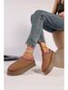 2024 Women's Platform Wool Slippers - Thick Sole, Furry, Plus Size, Outdoor, Warm Cotton