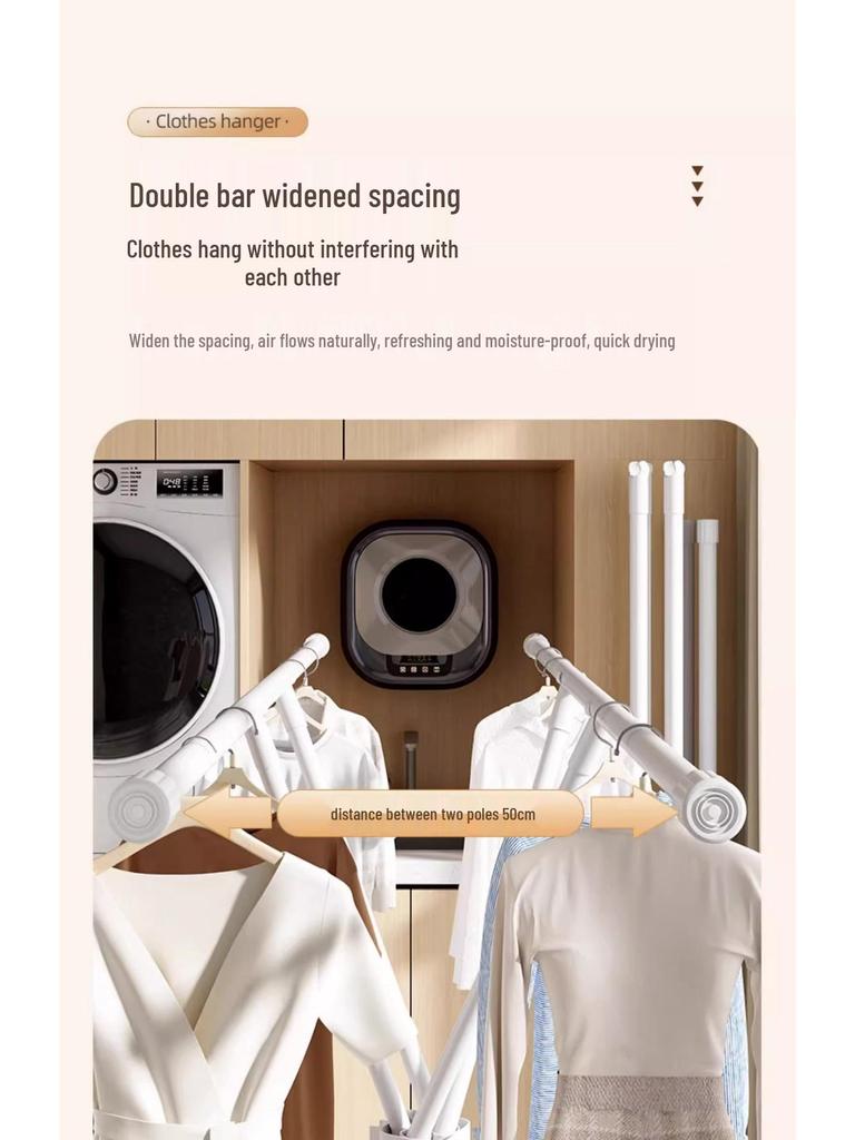 Telescopic Folding Clothes Rack for Indoor & Outdoor Use