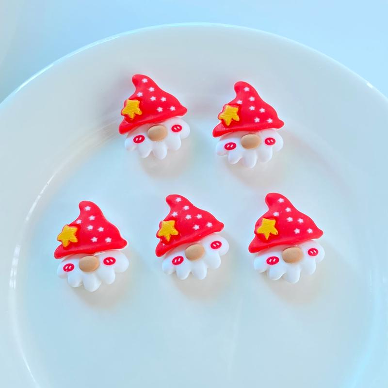 20Pcs New Cute Mini Christmas Collection Flat Back Resin Cabochons Scrapbooking DIY Jewelry Craft Decoration Accessorie
