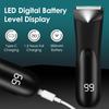 Rechargeable Smart Digital Display Men's Electric Shaver with Ceramic Blades for Whole Body