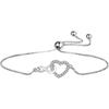 kelistom 925 Sterling Silver Bracelets for Women Teens, Love Heart Charm Chain Bracelet Bangle Fashion Jewelry Gifts