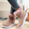 Women's Korean Style Winter Snow Boots Plus Velvet Warm Flat Boots