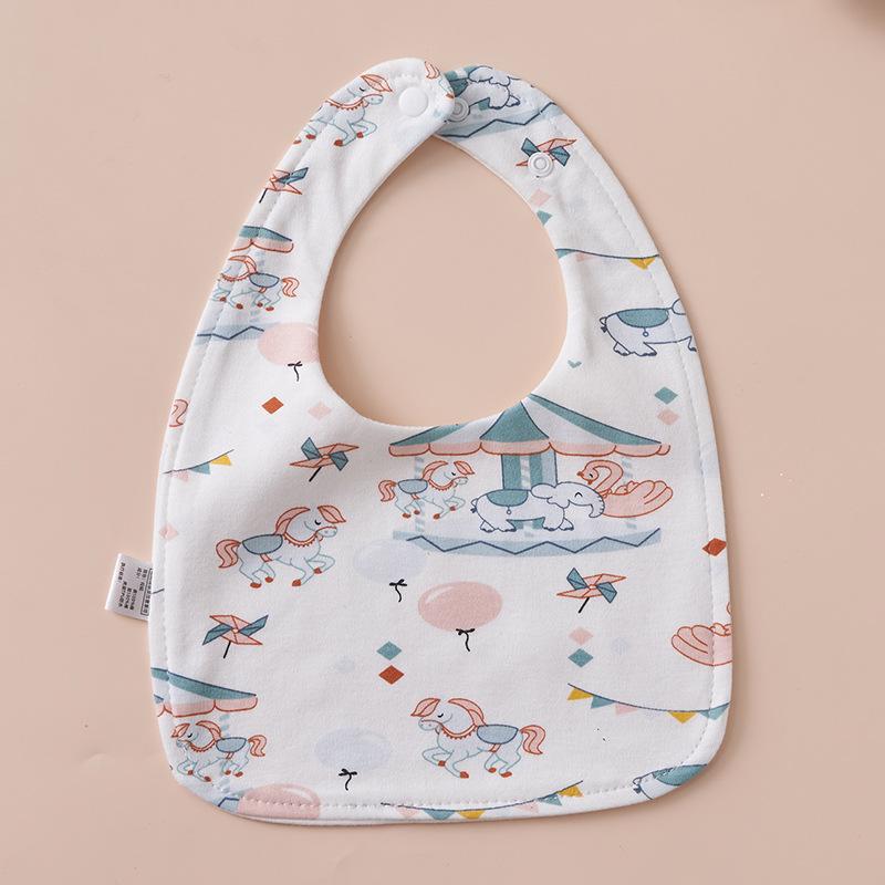 U-Shaped Pure Cotton Bib - Super Soft, Waterproof, Adjustable for Newborns, Ideal for Autumn/Winter