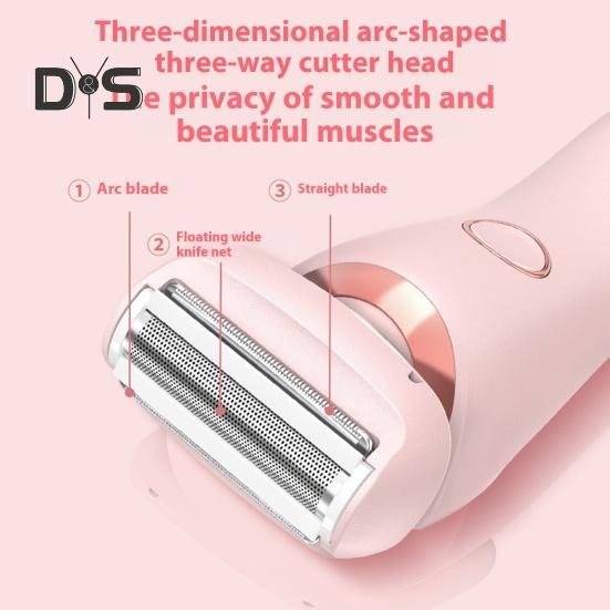 Elektrischer Rasierer für Frauen, LED-Anzeige, wiederaufladbar, USB, wasserdicht, tragbar, für Gesicht, Körper, Bikinizone, Arm und Bein, Haarentfernung, Epilierer, Rasierer