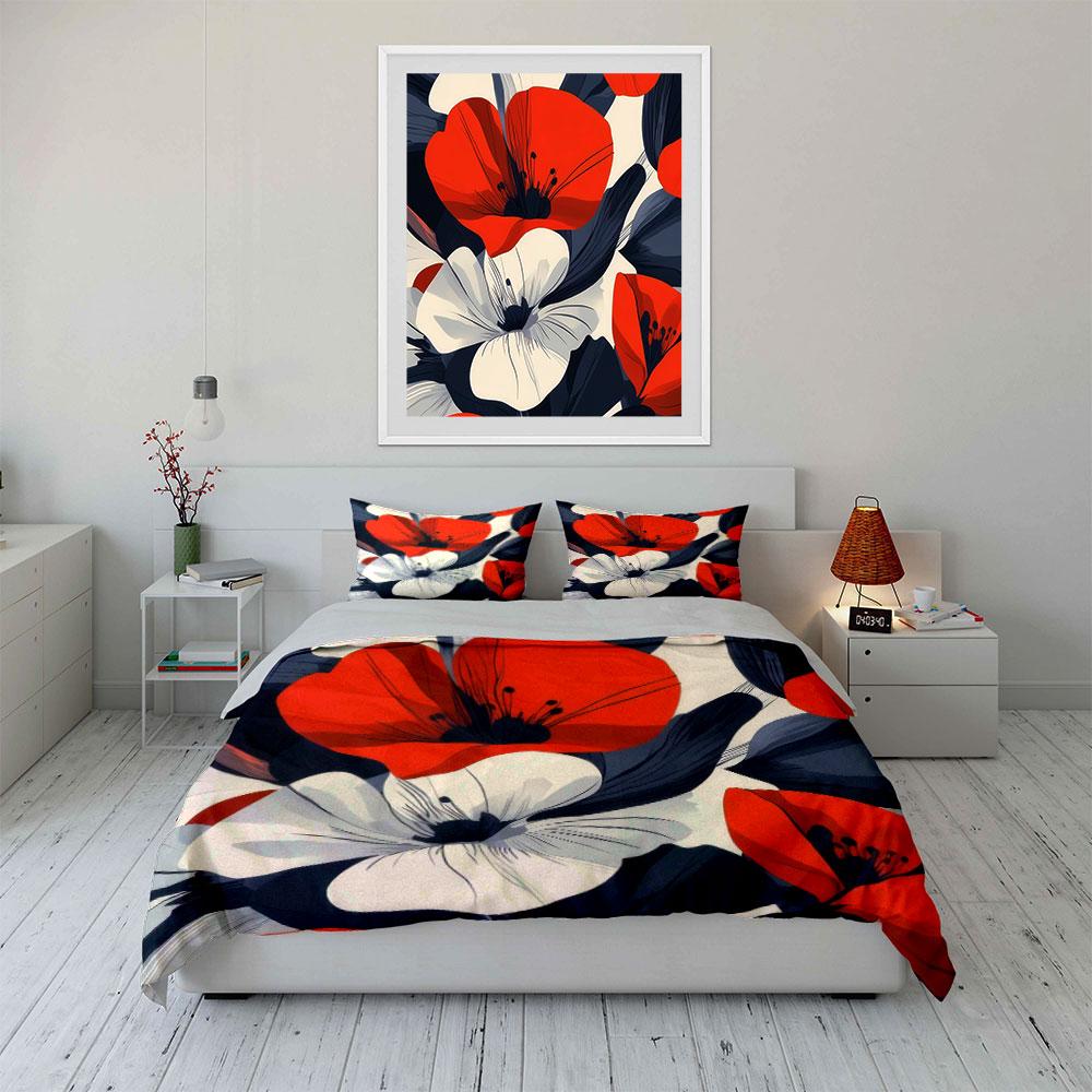 Elegant Floral Three-Piece Set For Decor Kid'S And Adults' Bedroom Decor, Exquisite Three-Piece Bedding Set Gift