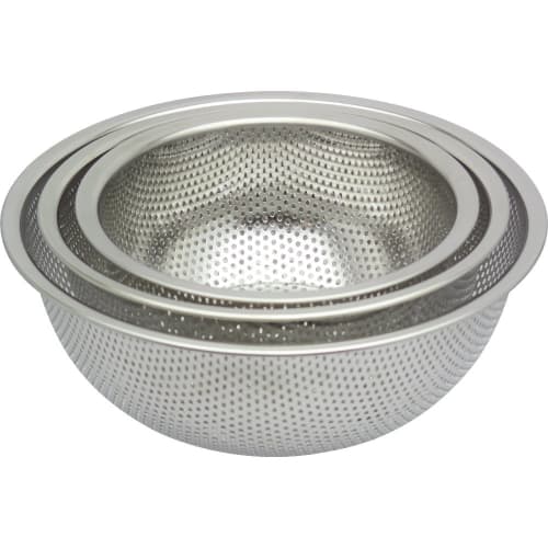 Wahei Freiz New Christy Stainless Steel Punching Strainer Set (14, 17, and 20cm) CR-8275