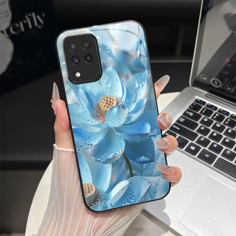 For Samsung M33 M53 Phone Case Trendy Fantasy Design Tempered Glass Hard Bumper For Galaxy M 33 M 53 Full Protection Back Covers