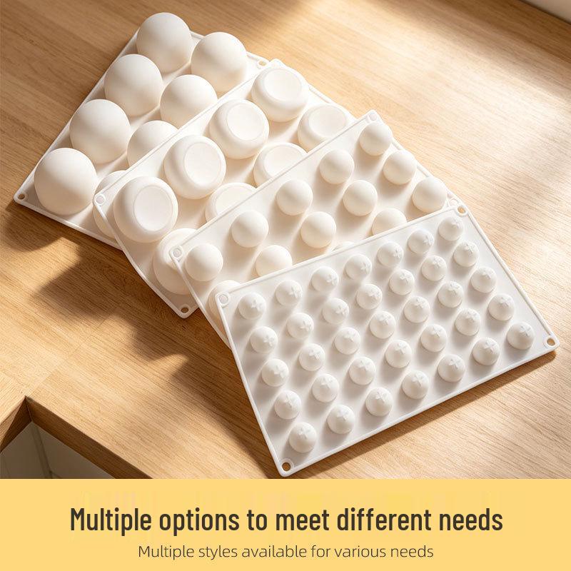 Handmade Silicone 3D Mousse and Chocolate Mold for Round Desserts, Available In Small and Large Sizes