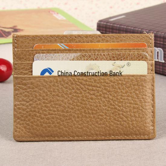 Genuine Leather Driver's License & Card Holder Wallet – Ultra-Thin Cowhide Coin & Credit Card Purse