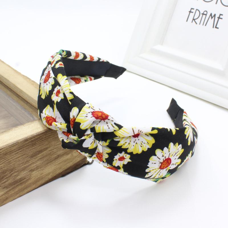 

Весна Лето Красивая Тканевая Повязка на Голову с Цветочным Принтом для Женщин Девушек Шоппинг Умывание Лица Головные Уборы Инс Женский Обруч для Волос Аксессуар