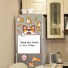 Fridge Magnetic Message Board with 8 Marker Pens Cartoon Dog