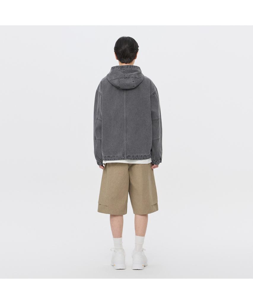 Customellow [Essentials] Gray Denim Hood Blouson C9Uam26381Gyd