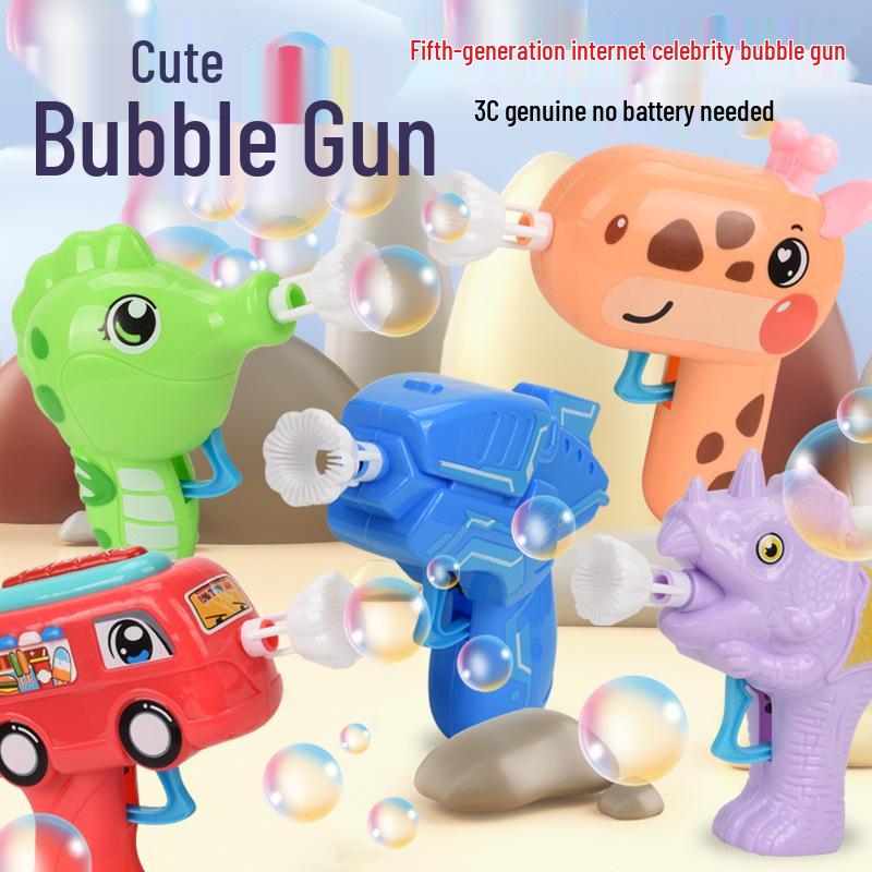 

Dinosaur & Seahorse Bubble Gun - Kids Summer Water Play Toy