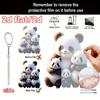 2d flat acrylic keychain pendant, Christmas decorative chain, flat decorative pendant pendant  red panda family photo pendant acrylic keychain pendant