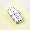 Silver Edge Keyless TPU Car Key Case Cover Shell Fob Case For Ford Focus 2 MK2 Fiesta Mondeo Galaxy Falcon Territory Ecosport Kuga Escape