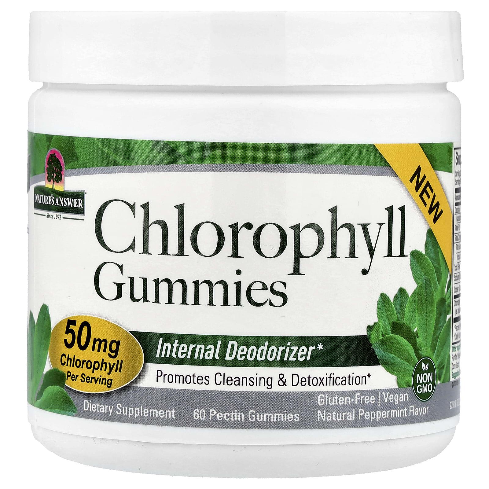 

Nature S Answer, Chlorophyll Gummies, Natural Peppermint, Pectin Gummies, 60 Pieces