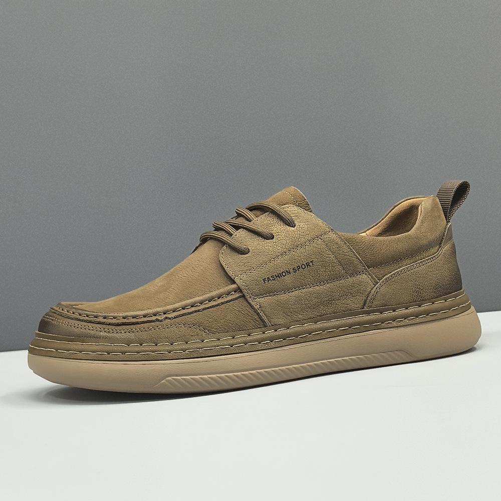 Leather crooked head casual shoes are more cute and ugly mango shoes 38