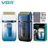 Shaver for Men Rechargeable Barber Washable Dual Foil Beard Electric Razor Balds Head Shaving Machine Smart LED Digital Display Shaver V-362