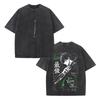 Jujutsu Kaisen Fushiguro Toji T-shirt Men Women Clothing Vintage Y2k Washed T Shirt Summer Short Sleeve Pure Cotton Tees Tops