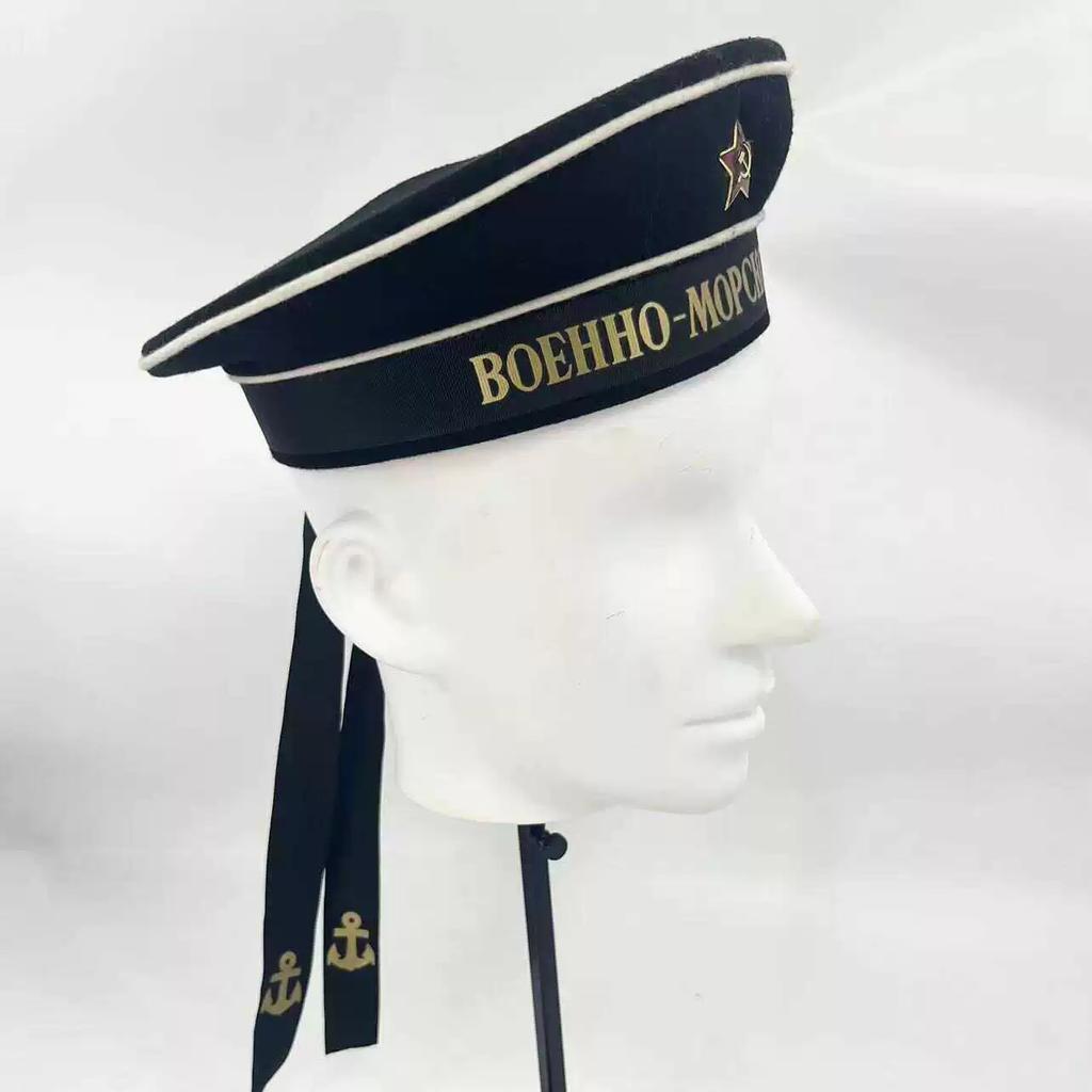 Soviet Union, sailor hat, with sailor hat badge, re-engraved from World War II