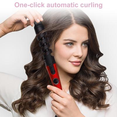 Elektrischer Lockenstab, Frizz-frei, schnelles Aufheizen, tragbarer Lockenwickler, automatische Eierrolle, gewellter Lockenstab, Haar-Styling-Tool für Frauen (US-Stecker)