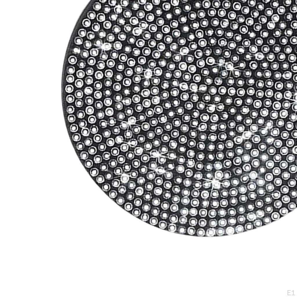 2 Pieces Cup Holder Coaster, Full Rhinestone 2.76 Inch Automotive Water Bottle Coaster