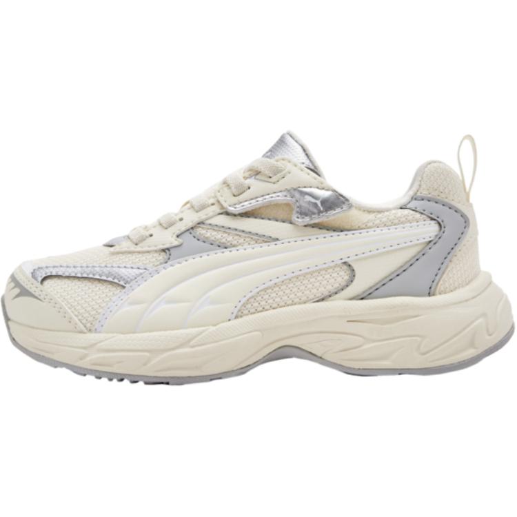 Puma Morphic Fabric Comfortable Versatile Breathable Shock Absorbing Low Top Casual Shoes Kids sneaker Silver 406209-03