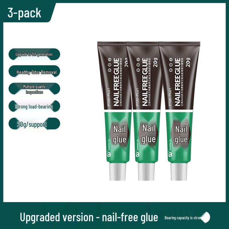 Высоковязкий клей-адгезив без гвоздей для металлических стеллажей, крючков для зеркал и плитки