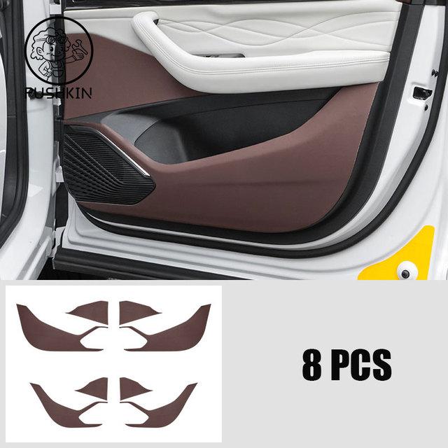 Car Door Anti Kick Pad Leather Protection Film for GEELY Monjaro KX11    Protector Stickers  Trim Car Accessories
