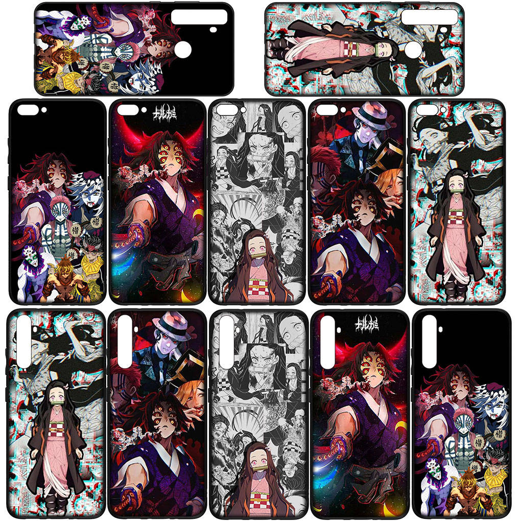Phone Case for Samsung Galaxy S25 S24 S23 iPhone 16 15 Xiaomi Redmi Note 14 13 12 16E 11 Pro Max OPPO Moto Huawei Kokushibo Demon Slayer Nezuko Cover