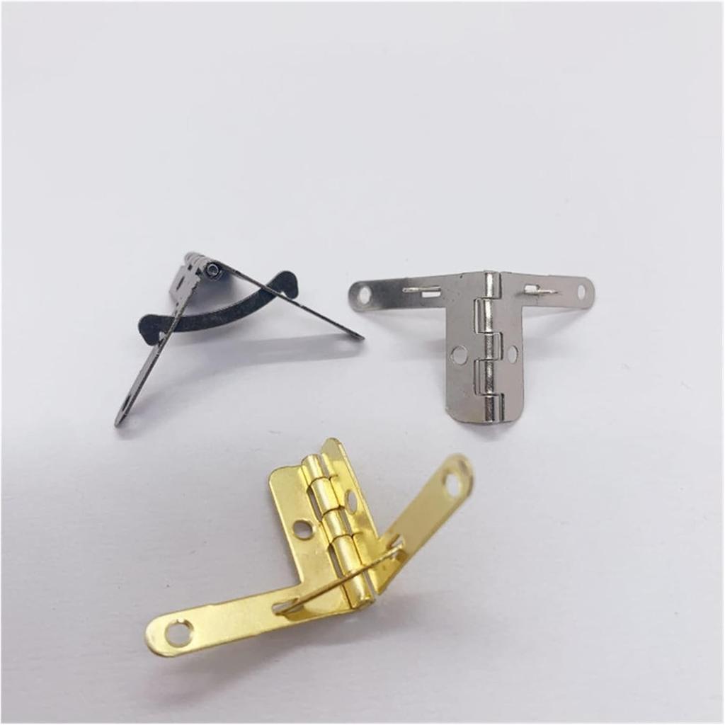 Hinges 10psc/lot Antique Bronze 90 Degree Support Spring Hinge for Wooden Jewelry Box Gift Box Furniture Hardware Accessories 22 * 29cm (Color :