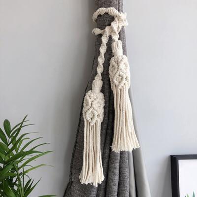 Boho Tarzı El Yapımı Makrome Perde Tiebacks Pamuk Dokuma Perdeler Tieback Sapanlar Püsküller Asılı Top Dekorasyon Perde Aksesuarları