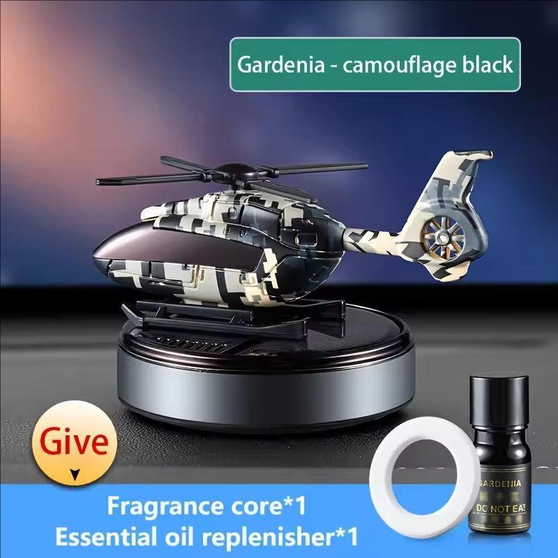 

Solar-Powered Rotating Car Air Freshener Helicopter Propeller Auto Perfume Diffuser Aromatherapy Interior Decor Accessory for Ve