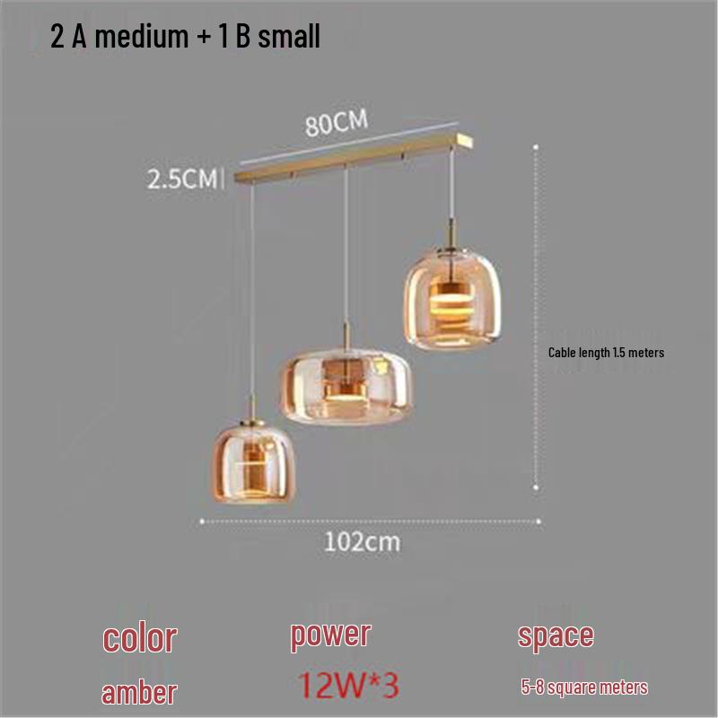 Modern Italian Glass Pendant Light - Nordic Style for Bar, Study, Bedroom