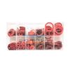 Y5GD 600pcs/box Red Steel Paper Flat Washers Assortment Metric Sealing Washers
